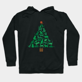 Merry Catmas Cat Christmas Tree Hoodie